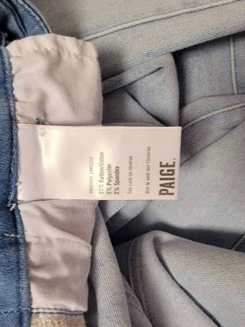 Paige Brooklyn Light  Blue High-Waist Wide-Leg Jeans Size 29 - Picture 6 of 6